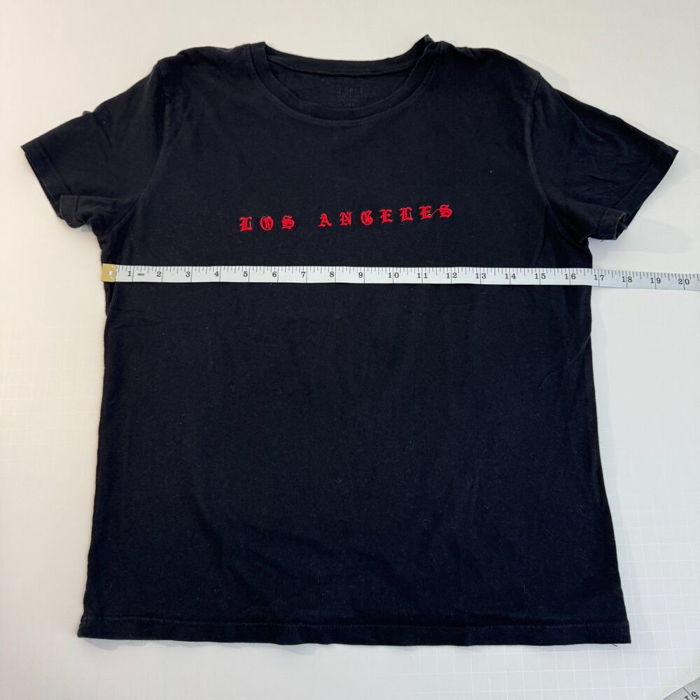 J. Galt Brandy Melville Women's OS Black 'Los Angeles' Graphic T-Shirt - Picture 3 of 4